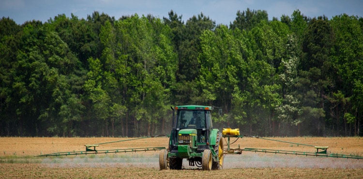 Farmer Spraying Field – Gramoxone Lawsuit